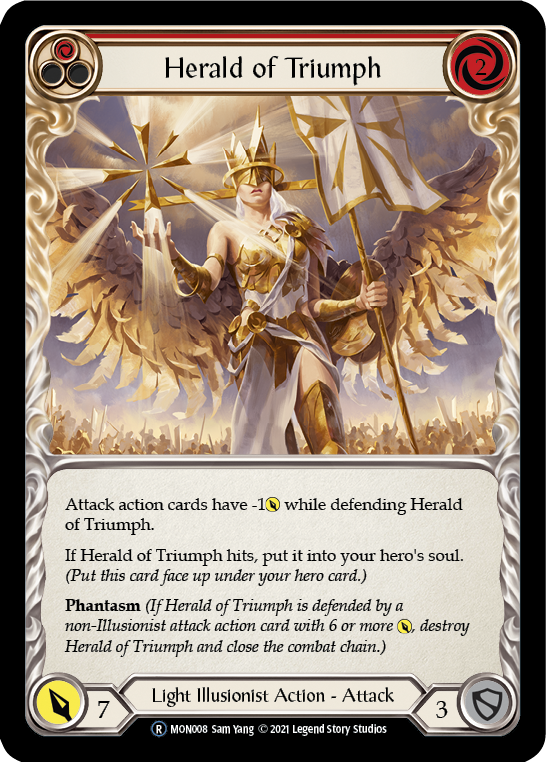 Herald of Triumph (Red) [U-MON008-RF] (Monarch Unlimited)  Unlimited Rainbow Foil