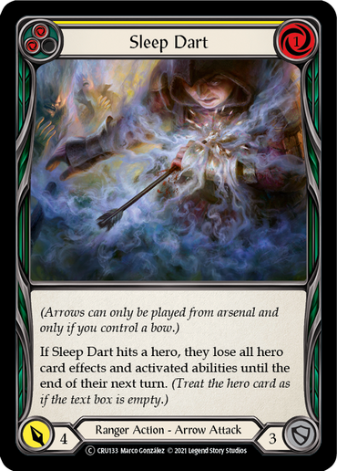 Sleep Dart (Yellow) [U-CRU133-RF] (Crucible of War Unlimited)  Unlimited Rainbow Foil