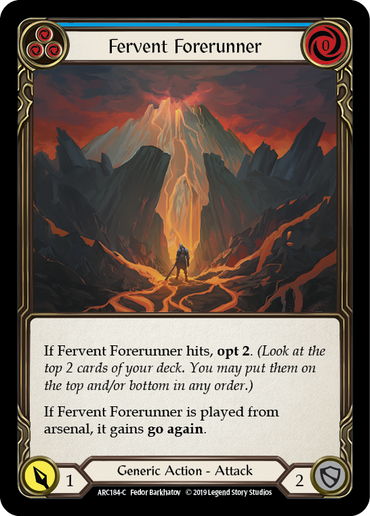 Fervent Forerunner (Blue) [ARC184-C] (Arcane Rising)  1st Edition Normal