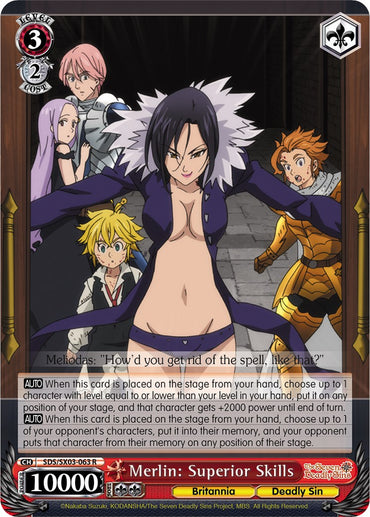 Merlin: Superior Skills (SDS/SX03-063 R) [The Seven Deadly Sins]