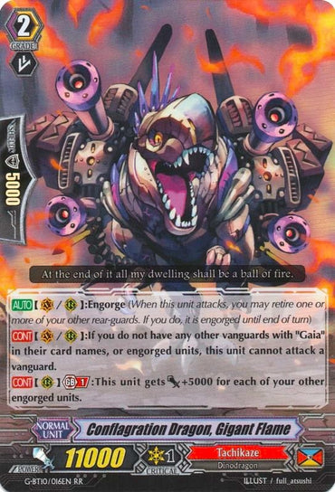 Conflagration Dragon, Gigant Flame (G-BT10/016EN) [Raging Clash of the Blade Fangs]