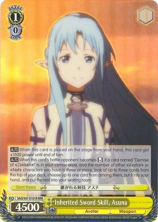 Inherited Sword Skill, Asuna (SAO/S47-E101R RRR) [Sword Art Online Re: Edit]