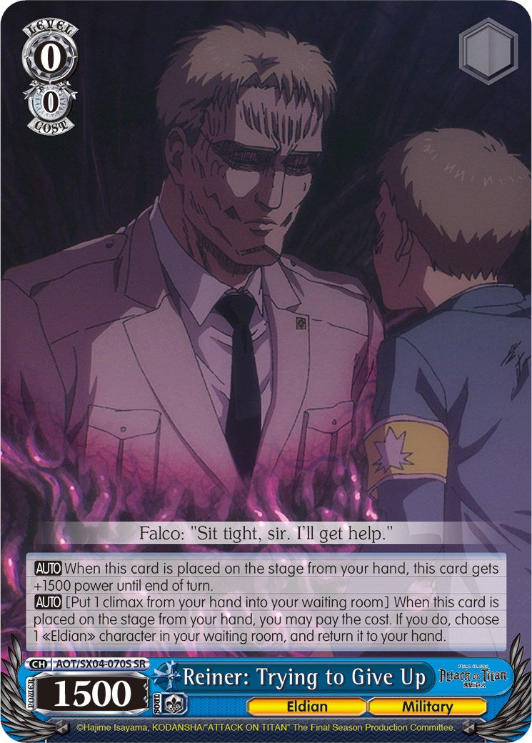 Reiner: Trying to Give Up (Foil) [Attack On Titan: Final Season]