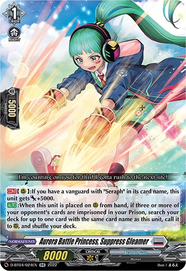 Aurora Battle Princess, Suppress Gleamer (D-BT04/024EN) [Awakening of Chakrabarthi]