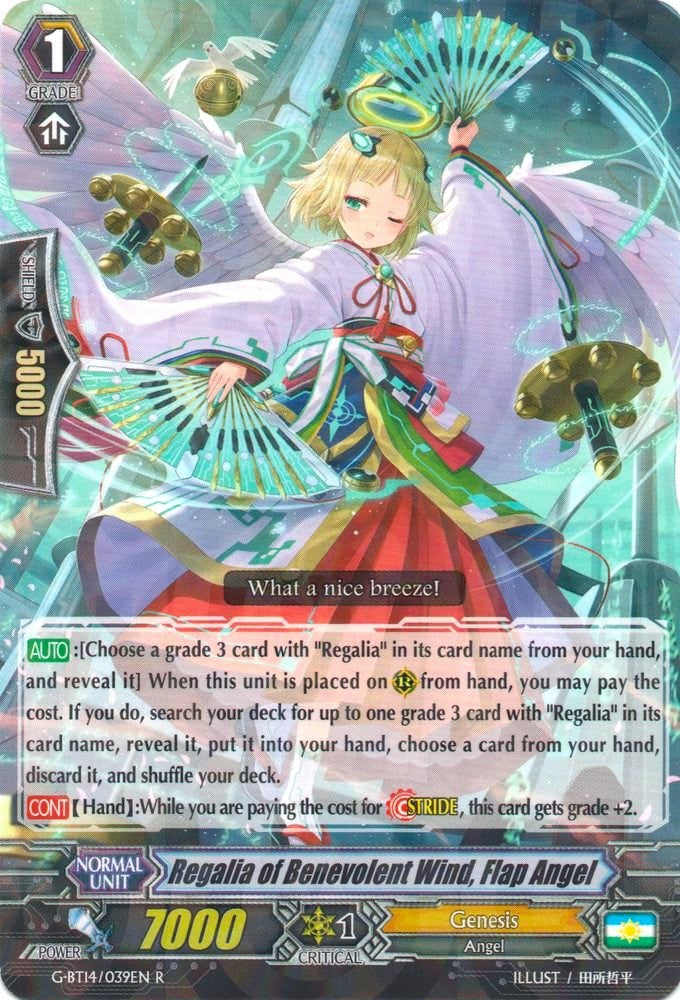 Regalia of Benevolent Wind, Flap Angel (G-BT14/039EN) [Divine Dragon Apocrypha]