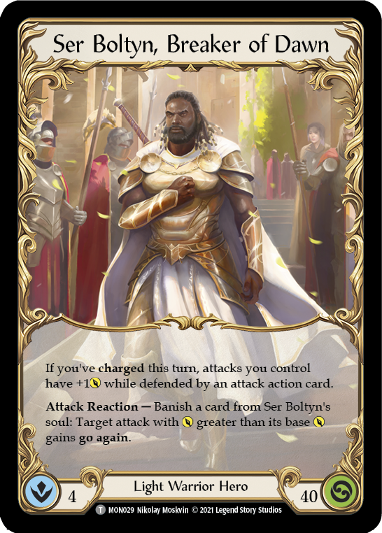 Ser Boltyn, Breaker of Dawn // Boltyn [MON029 // MON030] (Monarch)  1st Edition Normal