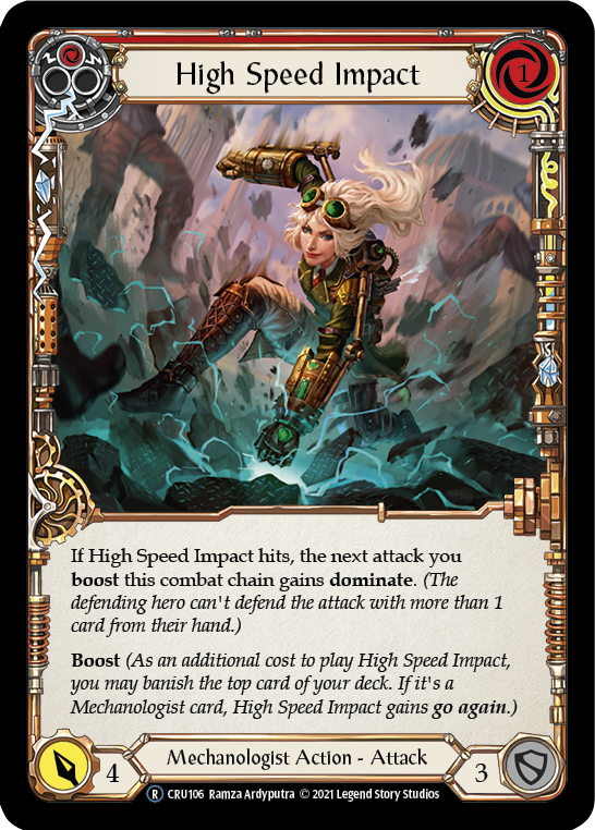 High Speed Impact (Red) [U-CRU106-RF] (Crucible of War Unlimited)  Unlimited Rainbow Foil
