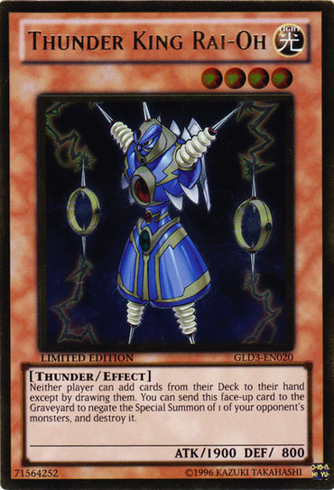 Thunder King Rai-Oh [GLD3-EN020] Gold Rare