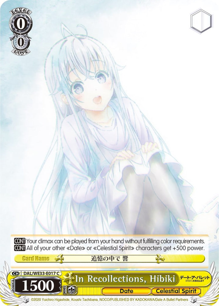 In Recollections, Hibiki (DAL/WE33-E017 C) (Parallel Foil) [Date A Bullet]