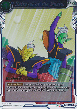 Betrayal of the Master (BT7-045_PR) [Assault of the Saiyans Prerelease Promos]