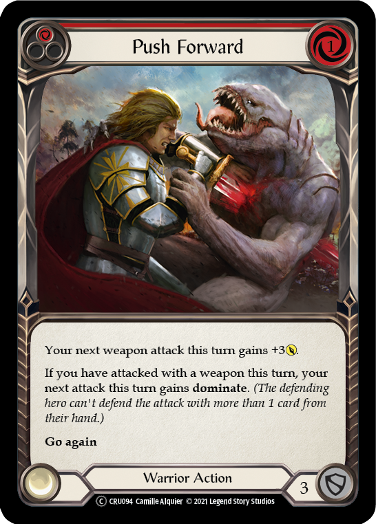 Push Forward (Red) [U-CRU094-RF] (Crucible of War Unlimited)  Unlimited Rainbow Foil