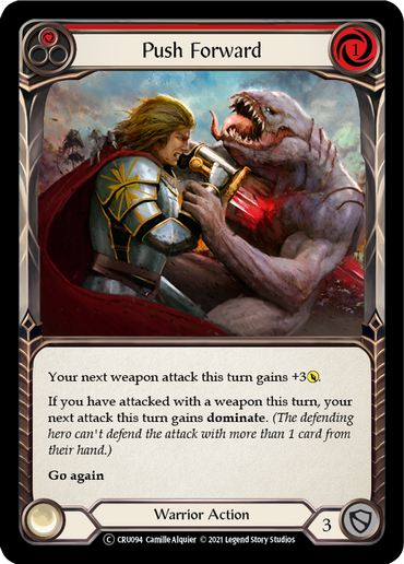 Push Forward (Red) [U-CRU094-RF] (Crucible of War Unlimited)  Unlimited Rainbow Foil