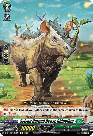 Sylvan Horned Beast, Rhinalber (D-BT04/112EN) [Awakening of Chakrabarthi]