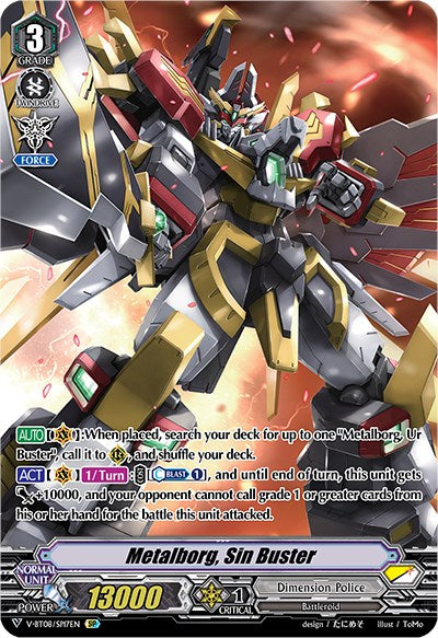 Metalborg, Sin Buster (V-BT08/SP17EN SP) [Silverdust Blaze]