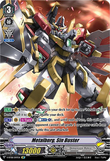 Metalborg, Sin Buster (V-BT08/SP17EN SP) [Silverdust Blaze]