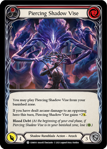 Piercing Shadow Vise (Red) [CHN010] (Monarch Chane Blitz Deck)