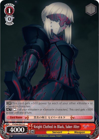 Knight Clothed in Black, Saber Alter (FS/S64-E073 C) [Fate/Stay Night [Heaven's Feel]]