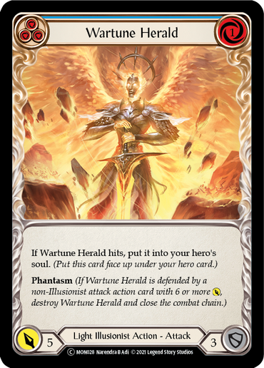 Wartune Herald (Blue) [U-MON028-RF] (Monarch Unlimited)  Unlimited Rainbow Foil