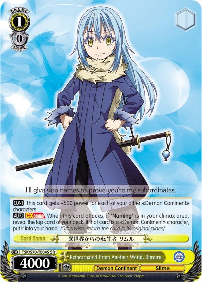 Reincarnated From Another World, Rimuru (TSK/S70-TE04S SR) [That Time I Got Reincarnated as a Slime]