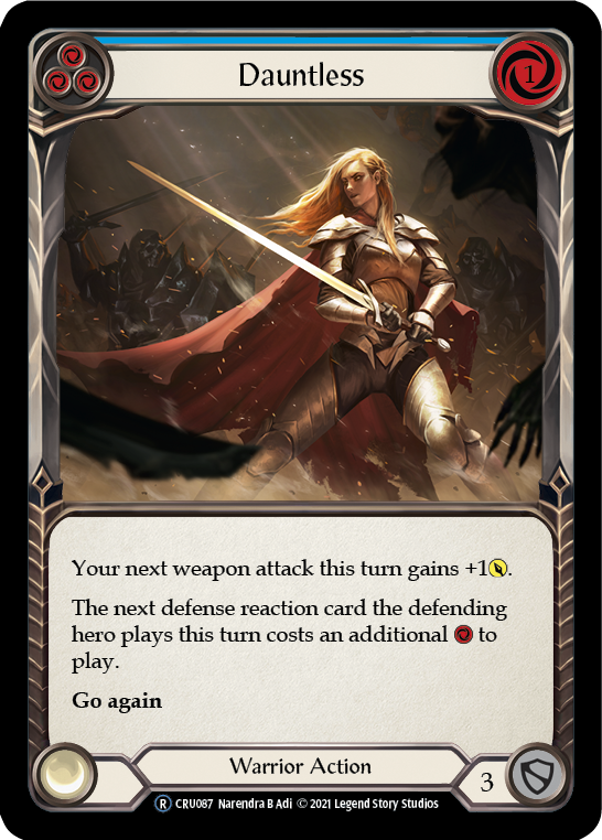 Dauntless (Blue) [U-CRU087-RF] (Crucible of War Unlimited)  Unlimited Rainbow Foil