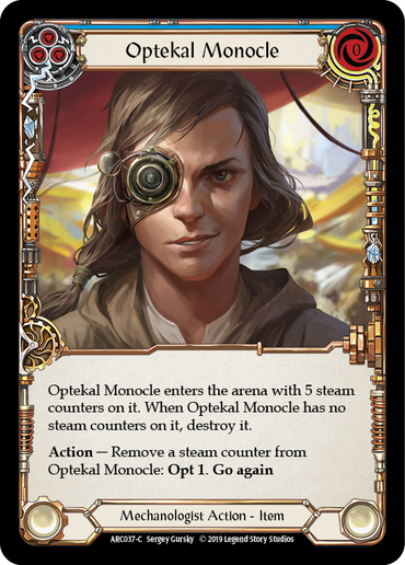 Optekal Monocle [ARC037-C] (Arcane Rising)  1st Edition Rainbow Foil