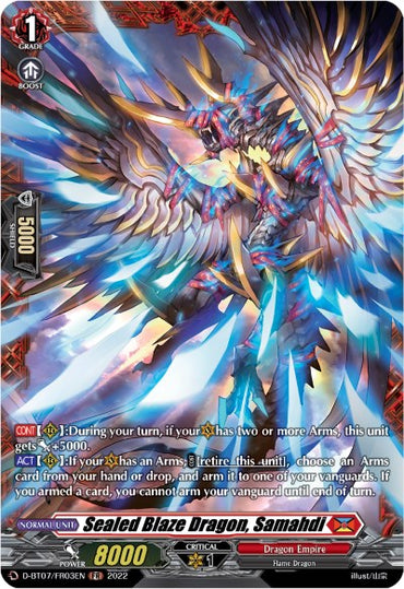 Sealed Blaze Dragon, Samahdi (FR) (D-BT07/FR03EN) [Raging Flames Against Emerald Storm]