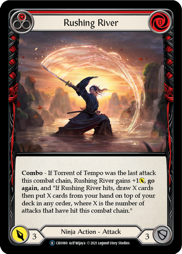 Rushing River (Red) [U-CRU060-RF] (Crucible of War Unlimited)  Unlimited Rainbow Foil