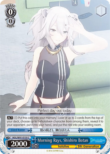 Morning Rays, Shishiro Botan (HOL/W91-E135 C) [hololive production]