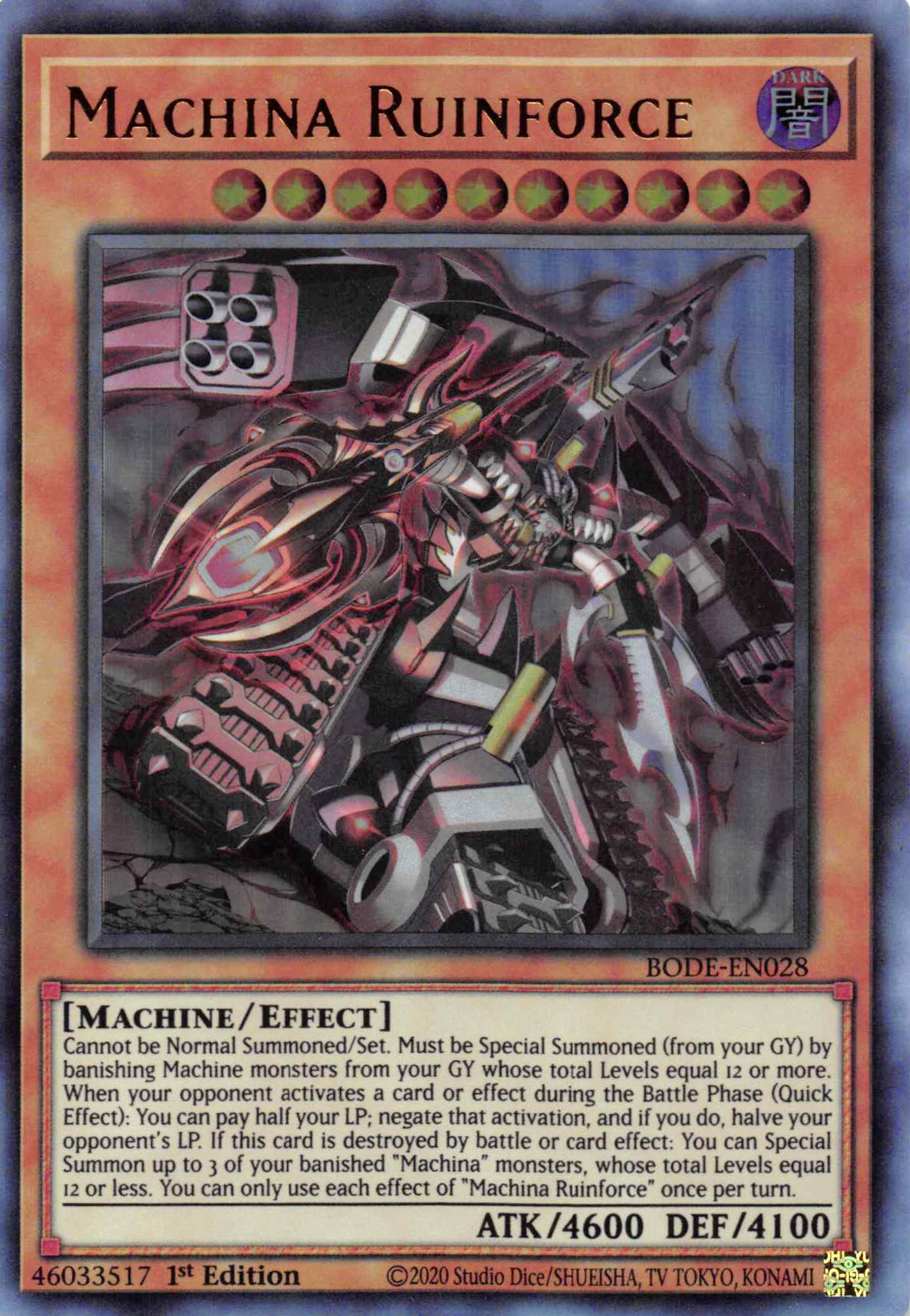 Machina Ruinforce [BODE-EN028] Ultra Rare