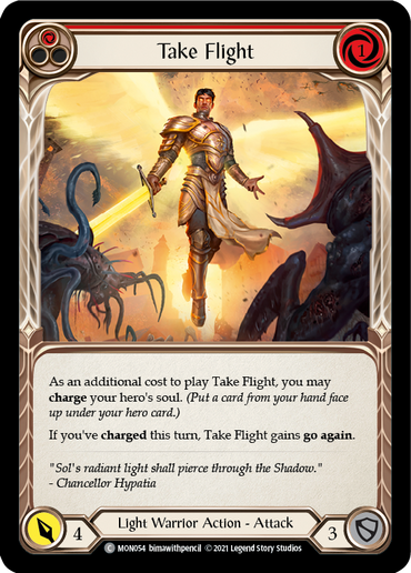 Take Flight (Red) [MON054-RF] (Monarch)  1st Edition Rainbow Foil