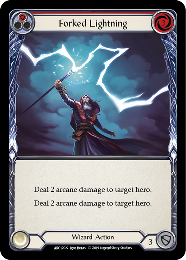 Forked Lightning [ARC120-S] (Arcane Rising)  1st Edition Rainbow Foil