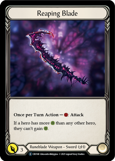 Reaping Blade [U-CRU140-RF] (Crucible of War Unlimited)  Unlimited Rainbow Foil