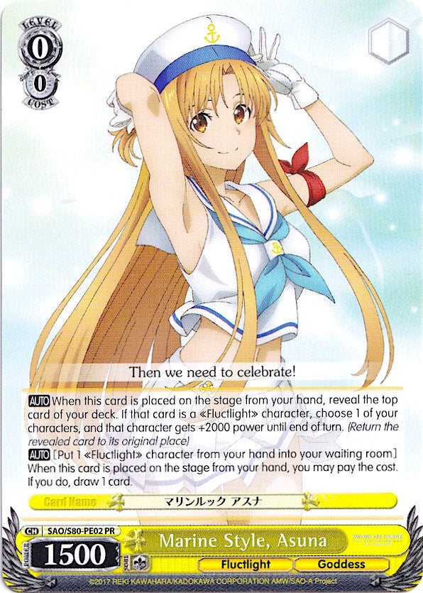 Marine Style, Asuna (SAO/S80-PE02 PR) (Promo) [Sword Art Online -Alicization- Vol.2]