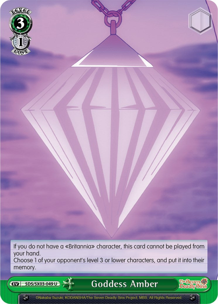 Goddess Amber (SDS/SX03-049 U) [The Seven Deadly Sins]