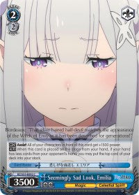 Seemingly Sad Look, Emilia (RZ/S55-E092 C) [Re:ZERO Vol.2]