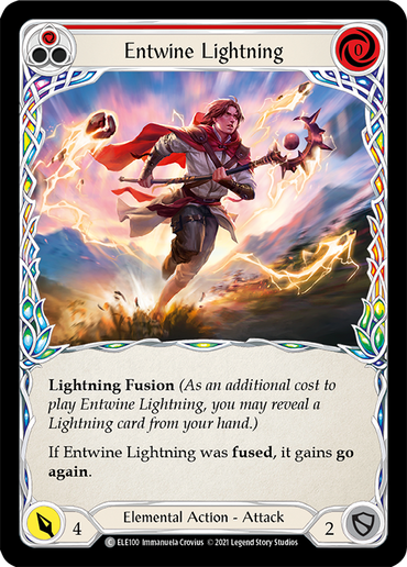 Entwine Lightning (Red) [ELE100] (Tales of Aria)  1st Edition Rainbow Foil