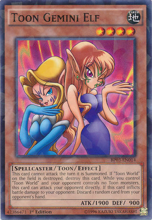 Toon Gemini Elf [BP03-EN014] Shatterfoil Rare