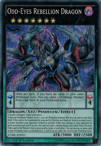 Odd-Eyes Rebellion Dragon [CORE-EN051] Secret Rare