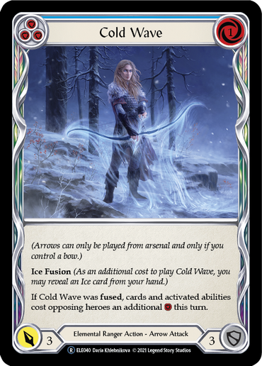 Cold Wave (Blue) [U-ELE040] (Tales of Aria Unlimited)  Unlimited Rainbow Foil