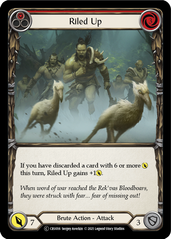 Riled Up (Red) [U-CRU016-RF] (Crucible of War Unlimited)  Unlimited Rainbow Foil