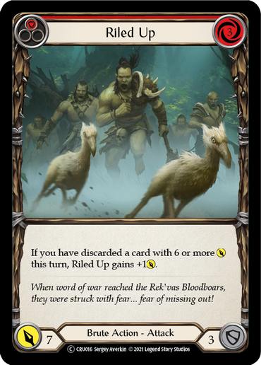 Riled Up (Red) [U-CRU016-RF] (Crucible of War Unlimited)  Unlimited Rainbow Foil