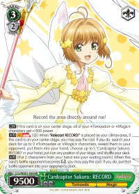 Cardcaptor Sakura: RECORD (CCS/WX01-034 RR) [Cardcaptor Sakura: Clear Card]