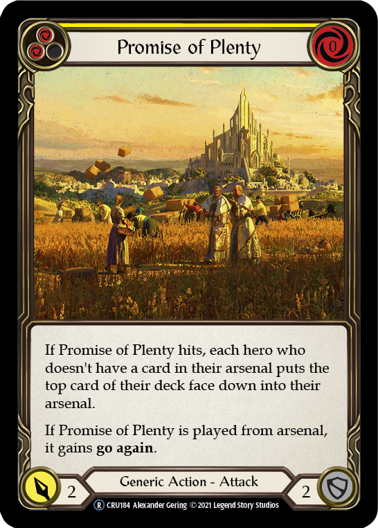 Promise of Plenty (Yellow) [U-CRU184-RF] (Crucible of War Unlimited)  Unlimited Rainbow Foil