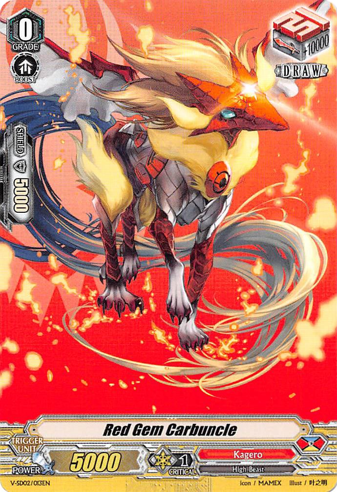 Red Gem Carbuncle (V-SD02/013EN) [2018 Free Experience Deck 