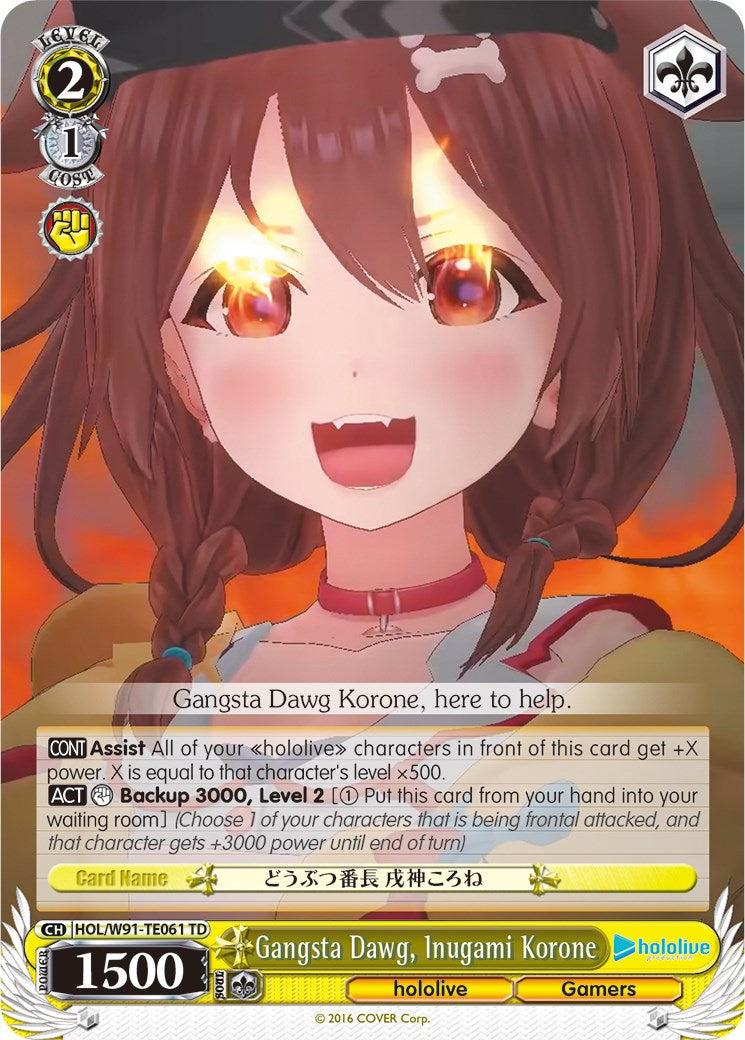 Gangsta Dawg, Inugami Korone (HOL/W91-TE061 TD) [hololive production]