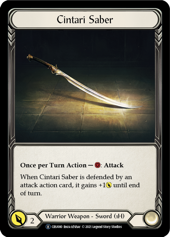 Cintari Saber [U-CRU080-RF] (Crucible of War Unlimited)  Unlimited Rainbow Foil