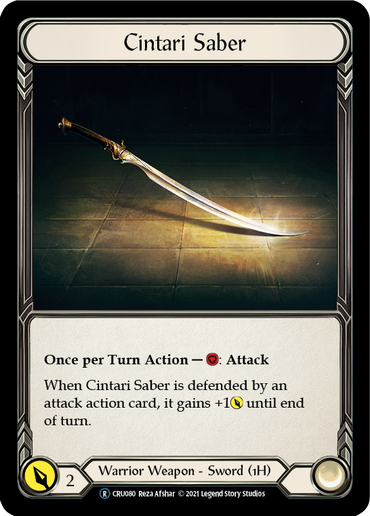 Cintari Saber [U-CRU080-RF] (Crucible of War Unlimited)  Unlimited Rainbow Foil