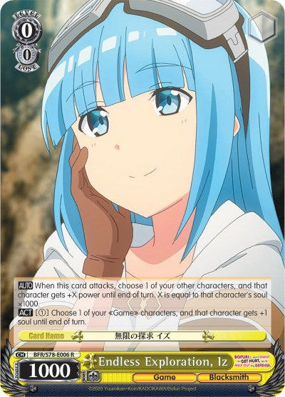 Endless Exploration, Iz (BFR/S78-E006 R) [BOFURI: I Don't Want to Get Hurt, so I'll Max Out My Defense]