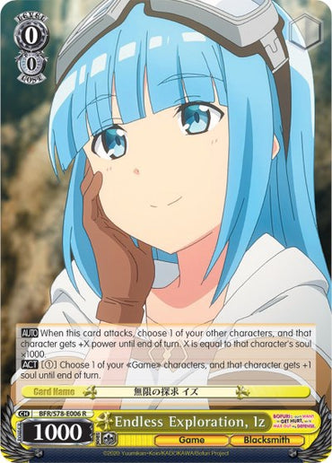 Endless Exploration, Iz (BFR/S78-E006 R) [BOFURI: I Don't Want to Get Hurt, so I'll Max Out My Defense]