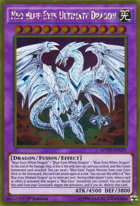 Neo Blue-Eyes Ultimate Dragon [MVP1-ENG01] Gold Rare